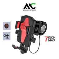 Hoco CA73 Mobile Phone Holder For Motorcycles Bicycles Baby Strollers Round Handlebar Holders 4.5-7 