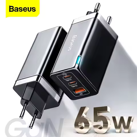 Baseus GaN 65W USB C Charger Quick Charge 4.0 3.0 QC4.0 QC PD3.0 PD USB-C Type C Fast USB Charger Fo