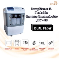 Celes Portable medical Oxygen Concentrator 10L LongFian JAY10W Dual Flow Dual User