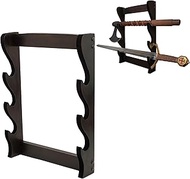 Lord of Battles 3-Tier Sword Stand | Real Wood Sword Display Rack for Collectors | Premium Sword Hol