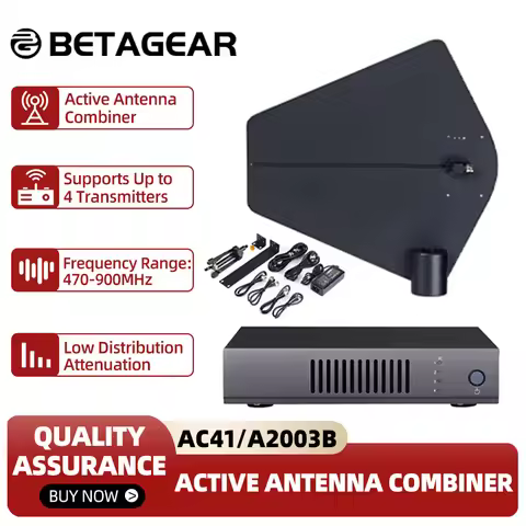 Betagear AC41 A2003 Active Antenna Combiner For In-Ear Monitor Up to 4 Wireless Transmitters For SR 