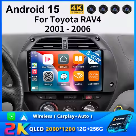 Android 15 Autoradio For Toyota RAV4 2 CA20 CA20W XA20 2001- 2006 Car Radio Multimedia Player GPS Wi