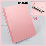 ORIENTLIIY Binder File Folder, Plastic 2 Holes Transparent Folder, Office Document D-shaped Lever Ar