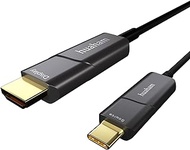 huaham Fiber Optic USB C to HDMI Cable 16.5ft, Type C to HDMI 2.0 Cable 4K@60Hz, Thunderbolt 3&amp;4 Compatible with MacBook Pro/Air, Surface Go, Tablets, Laptops