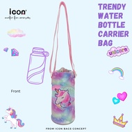 Icon Hello Pretty Water Bottle Sling Carrier in adjustable shoulder strap water bottle bag