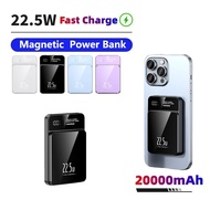 22.5W Magnetic Powerbank  PD20W 20000mAh Fast Charge For Wireless Portable External Battery Pack for Phone
