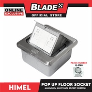 Himel Floor Socket Aluminum Alloy 120 x 120mm with 2 Data Socket