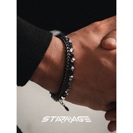 Gelang Logam Geometrik untuk Lelaki, Gelang Lelaki Mewah, Gelang Kuba, Gelang Vintage, Gelang Lelaki