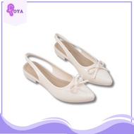 Foya Store Elegant Pointed Bow Wrap Jelly Sandals French Heel With Up To 1-3 cm Heel (Standard Size)
