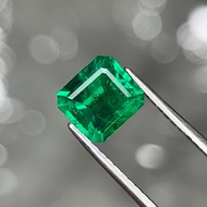 1.79 Ctw Lab Grown Colombian Emerald (Hydrothermal) Octagon w/inclusion 7.7 x 7 (mm)