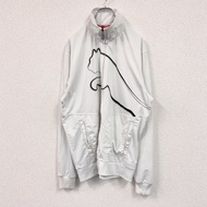 古著PUMA運動外套/球衣，白色，XL碼