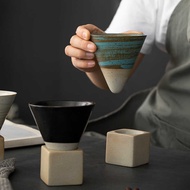 Retro Coffee Cup Creative Cup Funnel Ceramic Cup ins Style Couple Cup Japanese Style Stoneware Mug