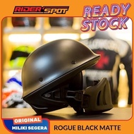 Helm Motor Bell Rogue Matt Black Original Half Face Helmet