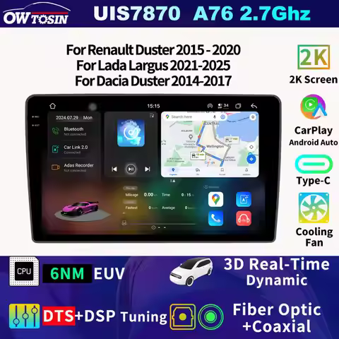 FYT7870 Android Car Radio Video Player For Renault Duster Lada Largus Dacia Duster 2014-2025 Navigat