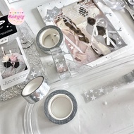 Tape Sticker Handbook Material Decorative Sticker Silver Tape Handbook Decorative Tape ins Style Tap