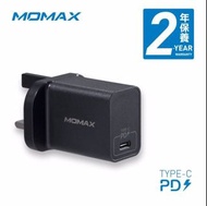 Momax One Plug USB Type-C PD 快速充電器 (UM12) 【順豐免運】