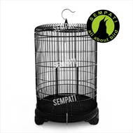 SEMPATI Sangkar Murai Kandang Murai Fiber Import Fullset Sangkar Burung Murai Batu Bulat Premium Bon