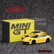  TSM-MINI GT黃色1:64保時捷911 992 Carrera 4S合金
