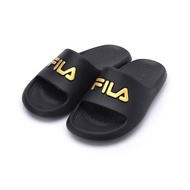 FILA LOGO Slippers Black Gold 2-S436Y-008 Medium Large Children's Shoes