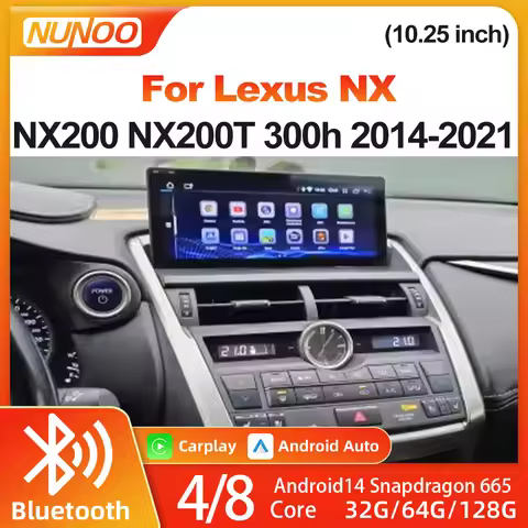 For Lexus NX NX200 NX200T 300h 2014-2021 Multimedia Player Navigation GPS DSP 10.25 inch Android 14