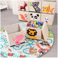 35L Foldable Canvas Cloth Storage Box Wardrobe Organiser Bag with 3D Stitch Cute Cartoon