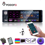 Podofo Official Store เครื่องเล่นเพลงในรถยนต์ เครื่องเล่นวิทยุในรถ 1 Din 4.1นิ้ว เครื่องเล่นMP5 Touch HD