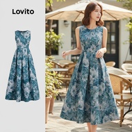 Lovito Women's Boho Pleated Dress - Spring/Summer L142ED635