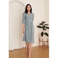 Christmas Midi Dress Selina V neck Women's Dress DRS E030 By Dress 4 You