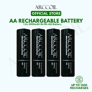 Arccoil AA 2000mAh Rechargeable Premium Black AA Ni-Mh Battery