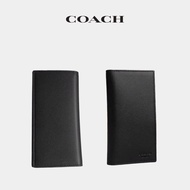 100% Authentic COACH Men's Long Drawstring Wallet 2 Folding Drawstring Clip Classic Logo