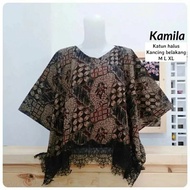 Blouse Croptee Lace Brokat/blouse batik brokat/batik pesta/blouse