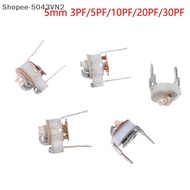 [RE] 5PCS 5MM Ceramic Trimmer Capacit Adjustable Capacitor Trimmer Variable Ceramic Capacitor 3PF 5P