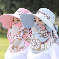Topi Kebun Perempuan Kerja Panas Tutup Muka Leher Kepala Penuh UV Protection Hat 遮阳帽