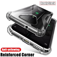 【Crystal Clear】For Xiaomi Black Shark 3 3S Soft Rubber Gel Jelly Case Transparent Military Grade Anti-Scratch Resistant Back Cover Skin