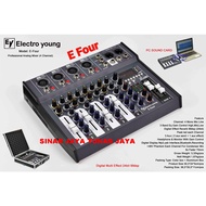Electro Young E Four Mixer - EFOUR 4 channels Free Hardcase Original