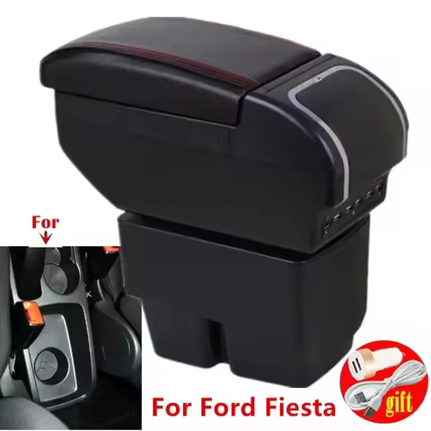 Central armrest For Ford Fiesta Armrest box For Ford Fiesta MK7 2009-2017 Car Armrest Storage box In