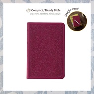 ESV Value Compact Bible TruTone, Raspberry, Floral Design, Dark Pink Bible, Travel Size, Handy Bible