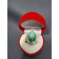 Cincin Batu Jed Hijau (Ikat Perak)