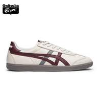 Onitsuka Tiger Shoes Flat Bottom Casual Board Shoes Fashion Versatile TOKUTEN Beige/Wine Red