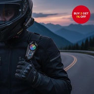Y12 Bluetooth Helmet Intercom for Motorcycle, Waterproof, 120H Playtime, LED Indicators, Handsfree C