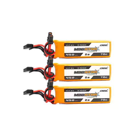 CNHL LiHV MiniStar HV 450mAh 7.6V 2S 70C Lipo Battery With XT30U 3PCS 6PCS