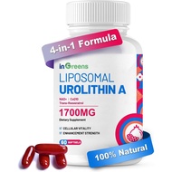Urolithin A Supplement 1700mg with NAD+, CoQ10, Trans-Resveratrol Supplement for Men Women, 60 Softg