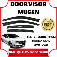 HONDA CIVIC 2016-2021 Mugen door visor Air Press Window Door Visor