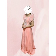 modern filipiniana gown dress pink for santacruzan wedding graduation prom