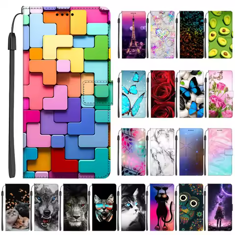 For Xiaomi Poco F1 Case PU Leather Wallet Flip Case For Poco F2 Pro / F3 / F4 / F4 GT / C40 C61 Case