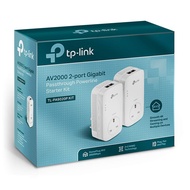TP LINK TL-PA9020P KIT AV2000 2 PORT GIGABIT PASSTHROUGH POWERLINE STARTER KIT / 3 YEARS TP LINK WAR