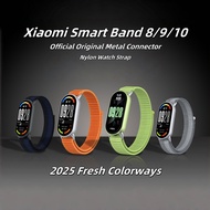 Nylon Watch Strap for Xiaomi Smart Band 8/9/10 Ceramic NFC Official Original Metal Connector Waterpr