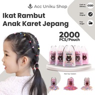 AU - 2000PCS JAPANESE RUBBER FREE POCH MIX COLOR ELASTIC HAIR TIE/