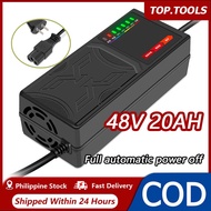 【COD】 Intelligent Ebike Charger 48V20AH For Battery Lead Acid Battery Charger Smart