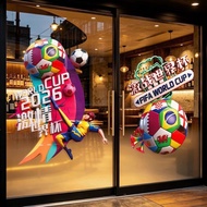 2026 Meijiamo World Cup Sticker Glass Lottery Ticket Static Window Layout Door Sticker Glass Sticker